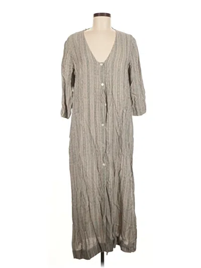 Pre-owned Raquel Allegra Casual Dress In Gray
