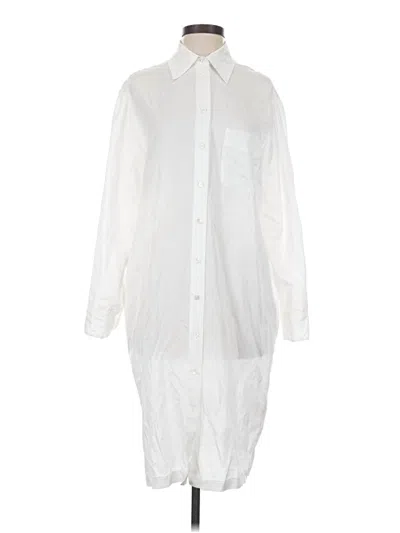 Pre-owned Raquel Allegra Casual Dress In White