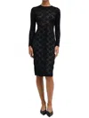 Raquel Allegra Cate Lace Midi Dress In Black In Black