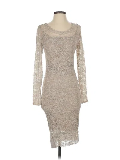 Pre-owned Raquel Allegra Cocktail Dress In Tan