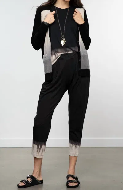 Pre-owned Raquel Allegra Color Block Cardigan For Women In Grey