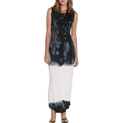 Raquel Allegra Column Dress In Black White