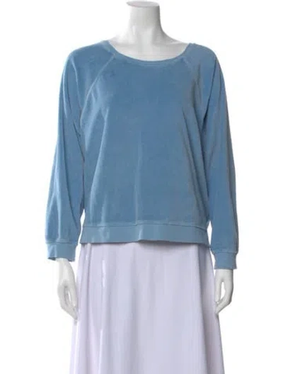 Pre-owned Raquel Allegra Crew Neck Long Sleeve Sweatshirt In Blue