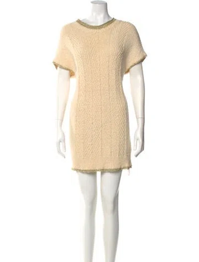 Pre-owned Raquel Allegra Crew Neck Mini Dress