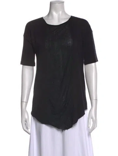 Pre-owned Raquel Allegra Crew Neck Short Sleeve T-shirt In Black