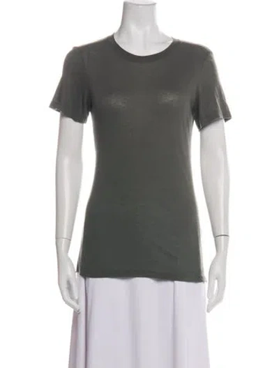 Pre-owned Raquel Allegra Crew Neck Short Sleeve T-shirt In Green