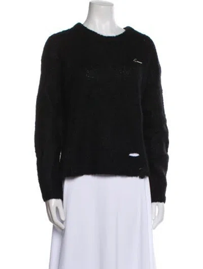 Pre-owned Raquel Allegra Crew Neck Sweater In Black
