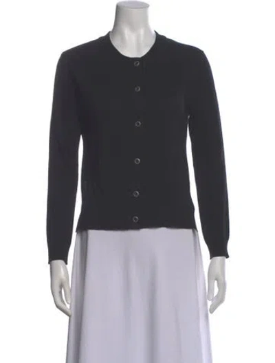 Pre-owned Raquel Allegra Crew Neck Sweater In Black