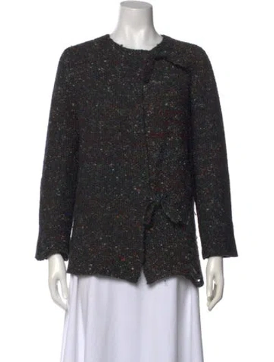 Pre-owned Raquel Allegra Crew Neck Sweater In Gray