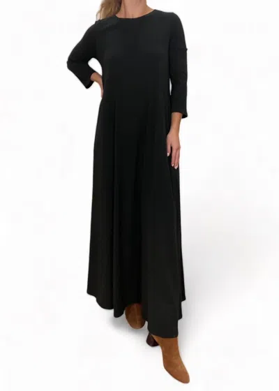 Raquel Allegra Drama Maxi Dress In Black