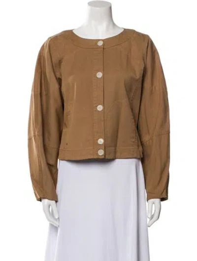 Pre-owned Raquel Allegra Evening Jacket In Brown