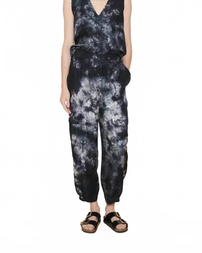 Raquel Allegra Finley Pant In Black Cloud Silk Twill