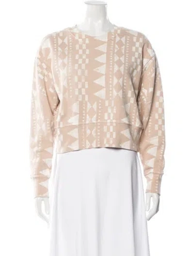 Pre-owned Raquel Allegra Graphic Print Crew Neck Sweatshirt In Neutral