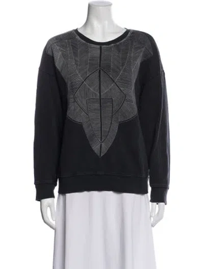 Pre-owned Raquel Allegra Graphic Print Pajamas In Gray