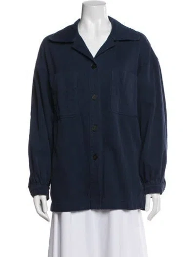 Pre-owned Raquel Allegra Jacket In Blue