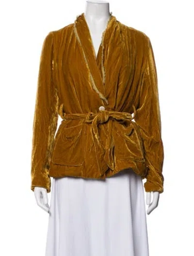 Pre-owned Raquel Allegra Jacket In Brown