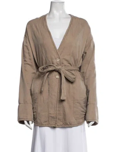 Pre-owned Raquel Allegra Jacket In Neutrals