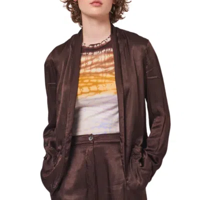 Raquel Allegra Jai Jacket In Chocolate In Brown