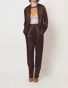 Raquel Allegra Jai Jacket In Chocolate In Gold