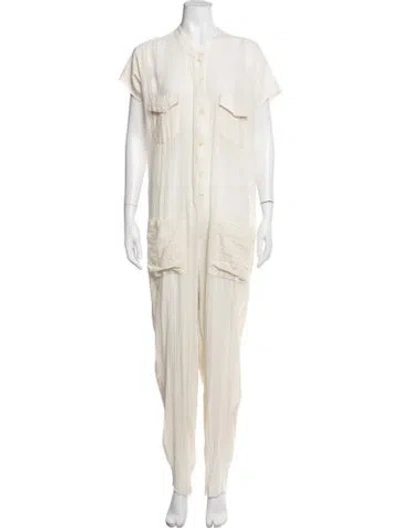 Pre-owned Raquel Allegra Jumpsuit In Neutrals