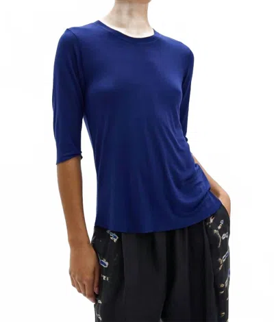 Raquel Allegra Kipp Tee Top In Navy In Blue