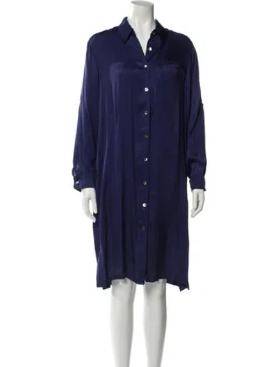 Pre-owned Raquel Allegra Knee-length Dress In Blue