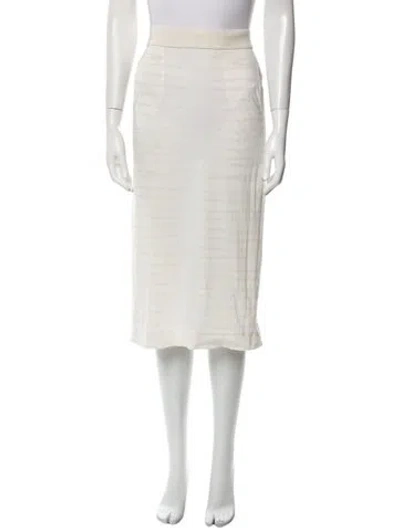 Pre-owned Raquel Allegra Knee-length Skirt In Neutral