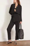 Raquel Allegra La Brea Trench Jacket In Black In Black