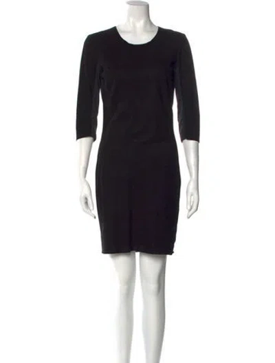 Pre-owned Raquel Allegra Leather Mini Dress In Black