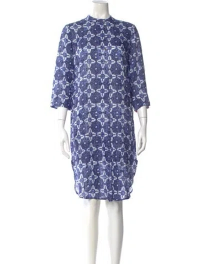 Pre-owned Raquel Allegra Linen Knee-length Dress W/ Tags In Multi