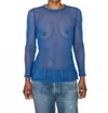 Raquel Allegra Liza Tee Top In Ocean In Blue