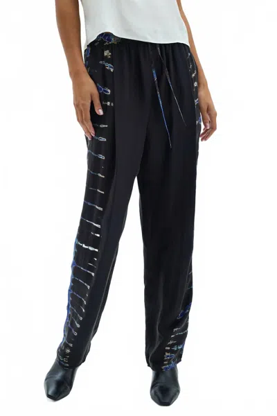 Raquel Allegra Logan Pant In Black Silk Medley