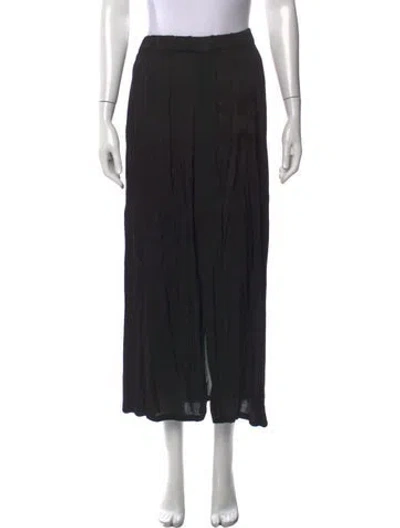 Pre-owned Raquel Allegra Long Skirt In Black