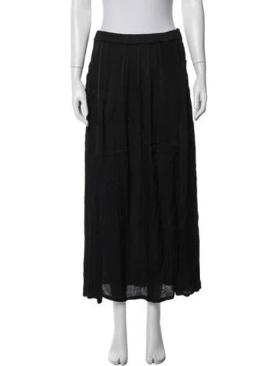 Pre-owned Raquel Allegra Long Skirt In Black
