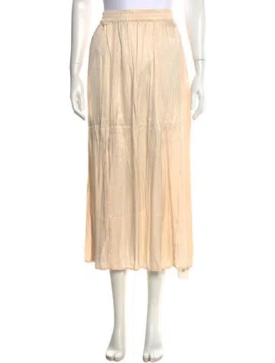 Pre-owned Raquel Allegra Long Skirt In Neutrals