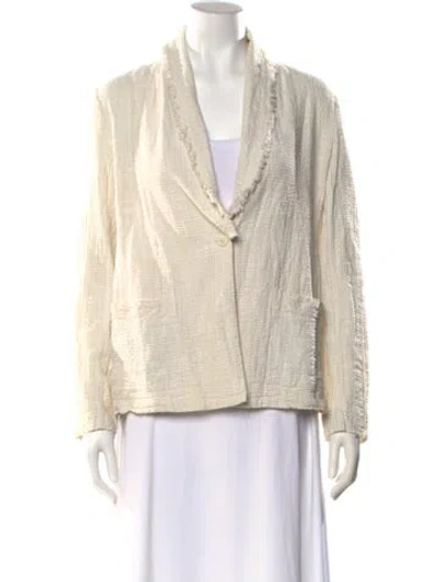 Pre-owned Raquel Allegra Long Sleeve Blouse In Yellow