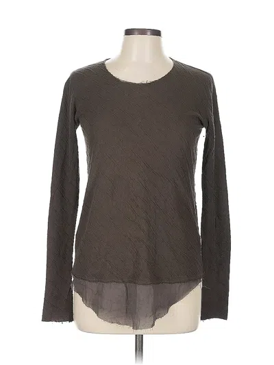 Pre-owned Raquel Allegra Long Sleeve T-shirt In Brown