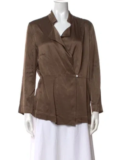 Pre-owned Raquel Allegra Long Sleeve Top