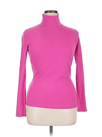 Pre-owned Raquel Allegra Long Sleeve Turtleneck In Pink