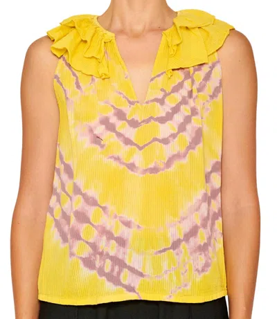 Raquel Allegra Magnolia Blouse In Acid Light In Yellow