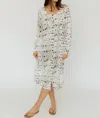 Raquel Allegra Masai Midi Dress In Cream In White