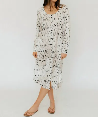 Raquel Allegra Masai Midi Dress In Cream In White