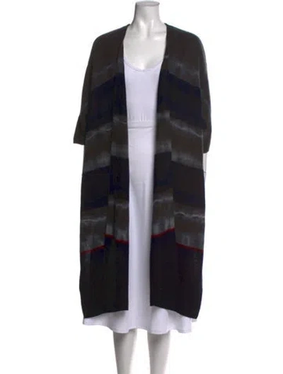 Pre-owned Raquel Allegra Merino Wool Tie-dye Print Sweater In Brown