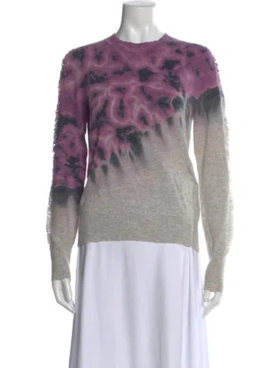 Pre-owned Raquel Allegra Merino Wool Tie-dye Print Sweater In Multi