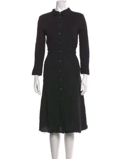 Pre-owned Raquel Allegra Midi Length Dress In Black