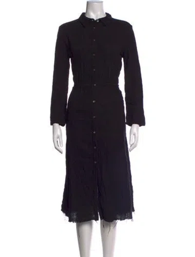 Pre-owned Raquel Allegra Midi Length Dress In Black
