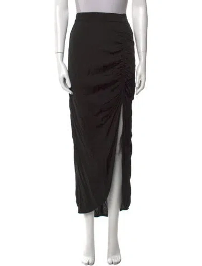 Pre-owned Raquel Allegra Midi Length Skirt In Black