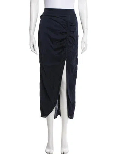 Pre-owned Raquel Allegra Midi Length Skirt In Blue