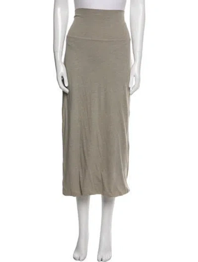 Pre-owned Raquel Allegra Midi Length Skirt In Gray
