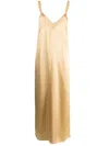 Raquel Allegra Mino Ombré Midi Dress In Neutrals